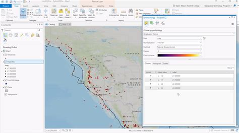 Symbolizing Graduated Color Maps Using Histogram And Scales Tabs In