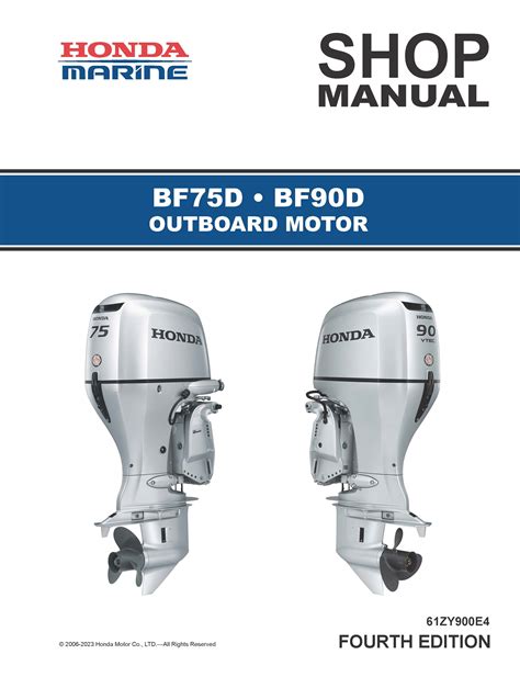 Bf D Bf D Marine Outboard Motor Shop Manual Honda Power Products