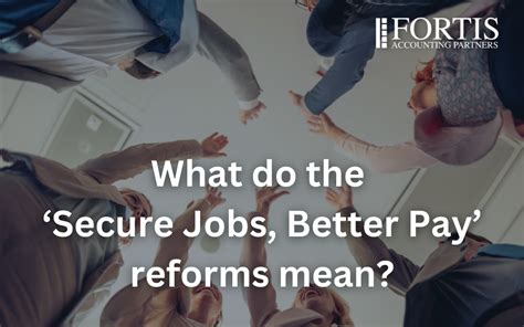 What Do The ‘secure Jobs Better Pay Reforms Mean Fortis Accounting Partners