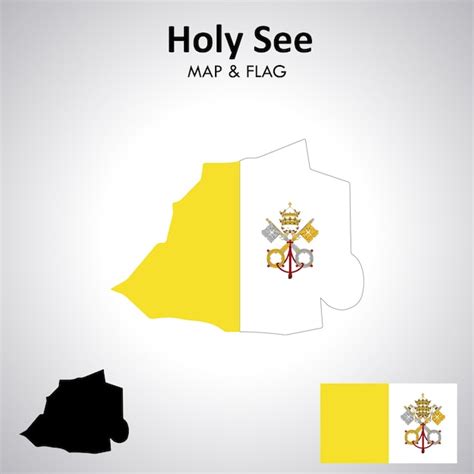 Premium Vector | Holy see flag and map design map flag vector file