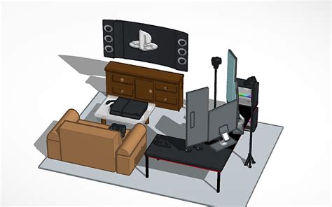 3d Design Gaming Setup Tinkercad