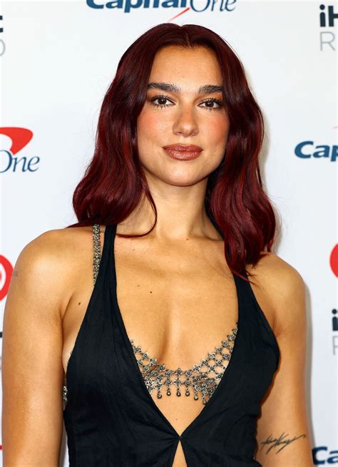Dua Lipa Sexy Cleavage Black Dress Iheartradio Hot Celebs Home