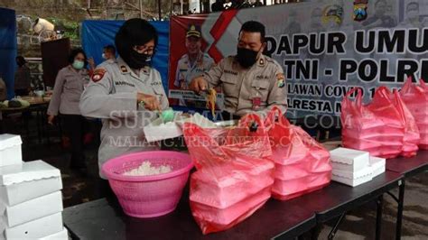 Polresta Malang Kota Kodim Lanal Malang Dirikan Dapur Umum