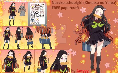 Nezuko Kimetsu No Yaiba Free Papercraft By Antyyy On Deviantart