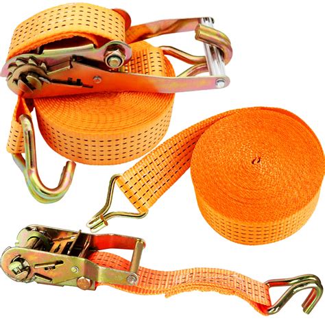 Buy 2Pack Heavy Duty Ratchet Straps 1 5Inch 20Ft Tie Down Straps With