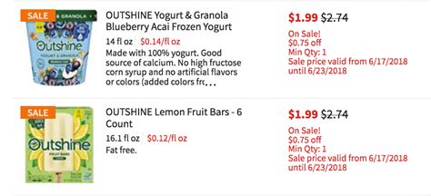 Outshine Frozen Fruit Bars And Tubs As Low As 1 33 At Shoprite Living Rich With Coupons®