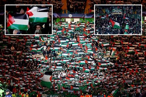 Celtic fans DEFY club's stance on pro-Palestine flags with giant ...