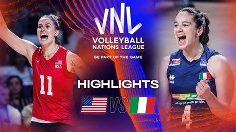 USA Vs ITA Highlights Week 1 Women S VNL 2023