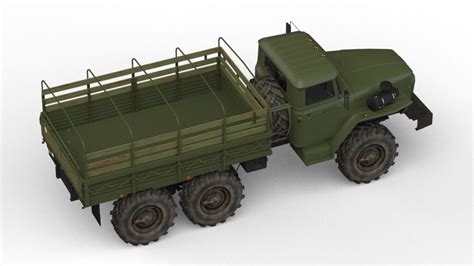 Урал с кузовом - Rendercar скачать 3д модель
