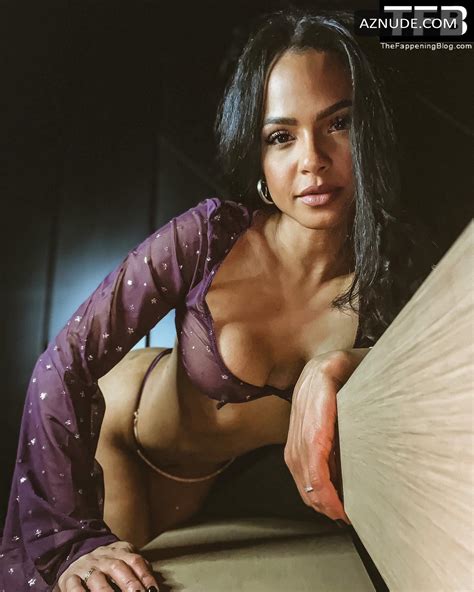 Christina Milian Sexy Poses Flashing Her Nude Tits In A Social Media