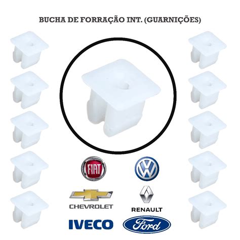 Buchas Forração Interna Fiat Presilhas Grampos Automotivo Original 10