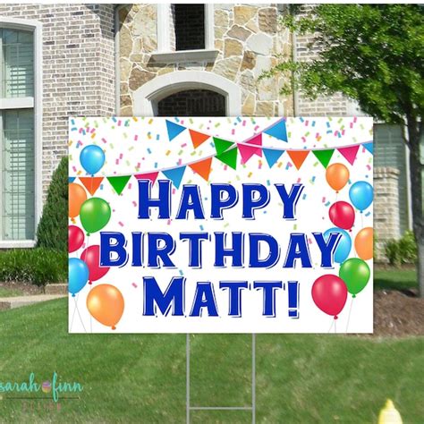 Birthday Yard Signs - Etsy