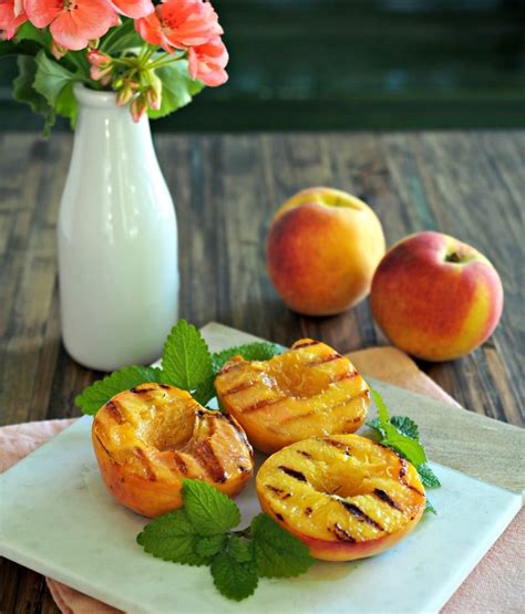 Peachy Keen Grilled Peaches Simply Sated