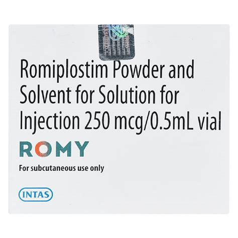 Intas Romiplostim Powder And Solvent Solution For Injection Mcg At