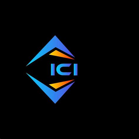 ICI abstract technology logo design on white background. ICI creative ...