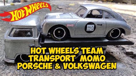 Hot Wheels Team Transport Momo Porsche 356 A Outlaw And Vw Transporter T1 Pickup Youtube