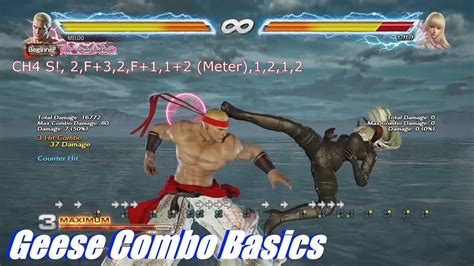 Tekken 7 Geese Howard Combo Basics Beginner Guide YouTube