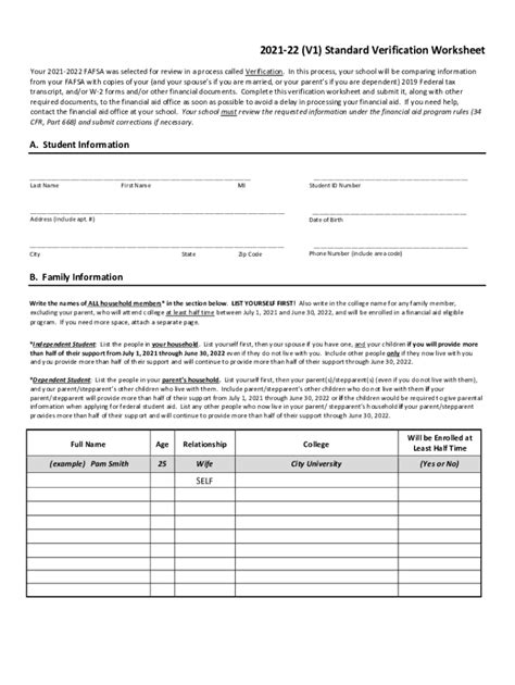 Fillable Online V Standard Verification Worksheet Fax Email