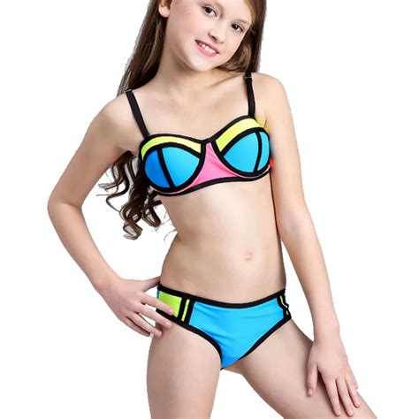 Patchwork Badeanzug M Dchen Bikini Kinder Kind Bademode F R