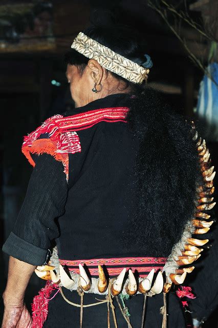 Idu Mishmi Shaman During A Joyfull Ceremony Collar Made Of Tiger