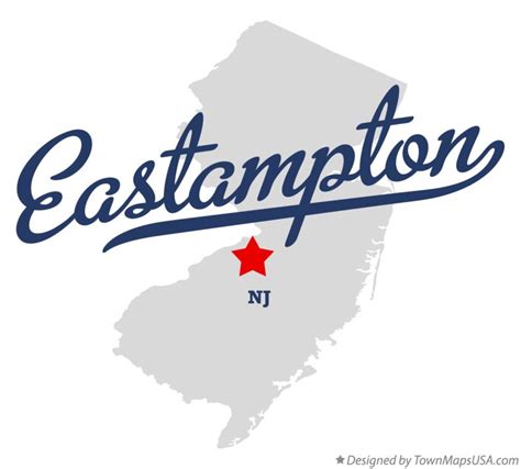 Map Of Eastampton Nj New Jersey