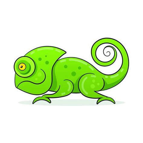 Chameleon Icon Cartoon Illustration Of Walking Chameleon 633191 Vector