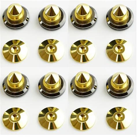 New 8set Gold Speaker Spikes Subwoofer Spikes Isolation Cd Amplifier