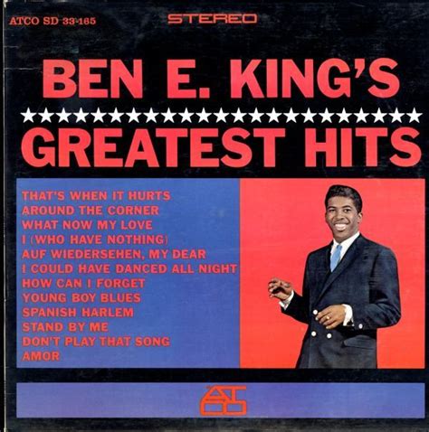 【やや傷や汚れあり】usオリジlp！ben E King Ben E Kings Greatest Hits 64年【atco