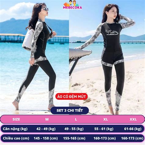BIKINI LOẠI ĐẸP Đồ bơi nữ mảnh quần dài áo dài họa tiết HOA chống nắng chống tia UV Bộ tập
