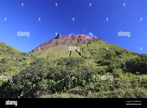 Volcano La Soufriere In Guadeloupe Natural Landmark Active Volcano