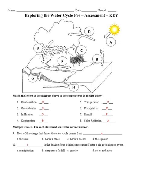 Free Water Cycle Worksheet Answer Key Download Free Water Cycle Worksheet Answer Key Png Images