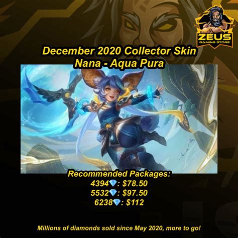 Nana Aqua Pura Mobile Legends MLBB Collector Skin Video Gaming Gaming