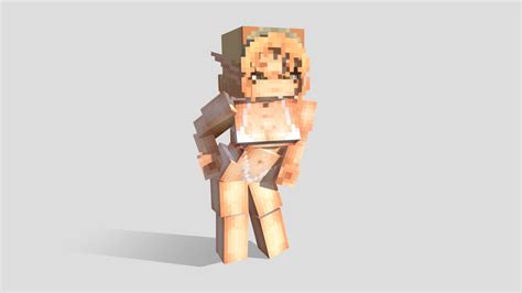 32x Сute Anime Elf Girl Minecraft Blockbench 3D model by W