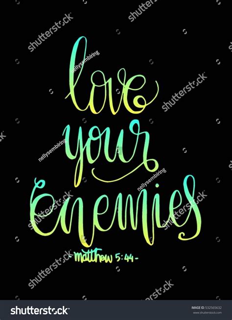 Love Your Enemies Bible Verse Hand Stock Vector Royalty Free 532565632 Shutterstock