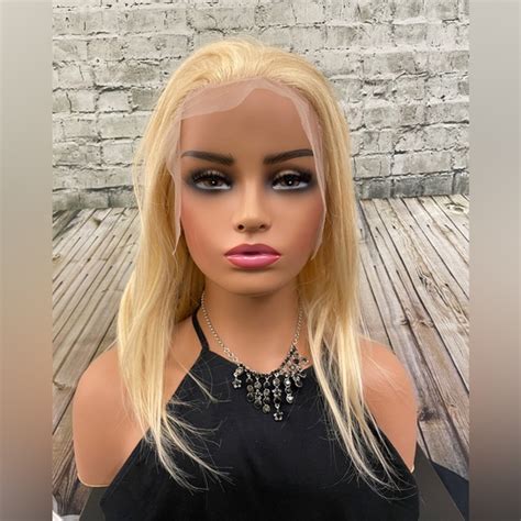 Vossmi Hair Hd Melting Lace Front Human Hair Wig 63 New Platinum Blonde Poshmark