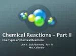 Ppt Chemistry Of Life Part Ii Chemical Reactions Enzymes Water