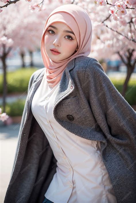 Premium AI Image | Beautiful islamic girl wearing hijab