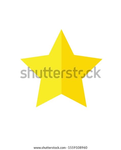 Dual Yellow Five Pointed Star Vector Stock Vector Royalty Free