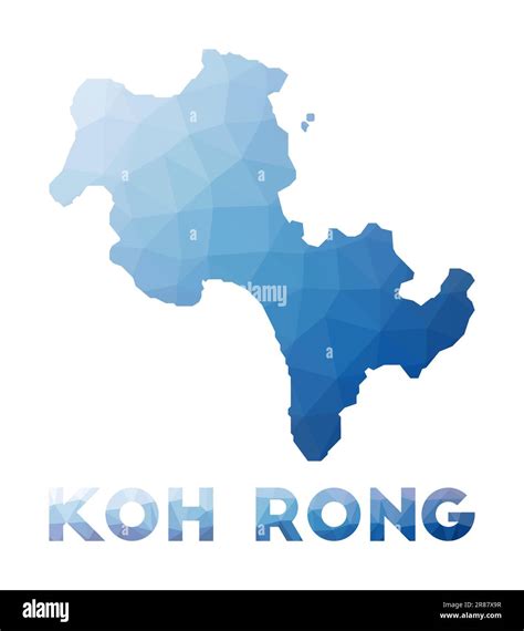 Mapa Polivin Lico De Koh Rong Ilustraci N Geom Trica De La Isla Mapa