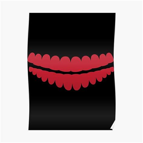 "scary teeth face mask " Poster for Sale by AizzaDoerfler | Redbubble