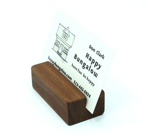 Business Card Holder Wooden Card Holder Wood Business Card - Etsy