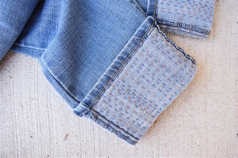 Visible Mending Hemming Jeans Patchwork And Poodles