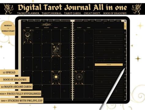 Tarot Journal Graphic By Preline Planner Creative Fabrica