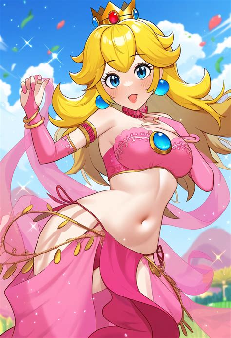 Rule 34 Ai Generated Alternate Costume Belly Dancer Mario Series Princess Peach 10377486