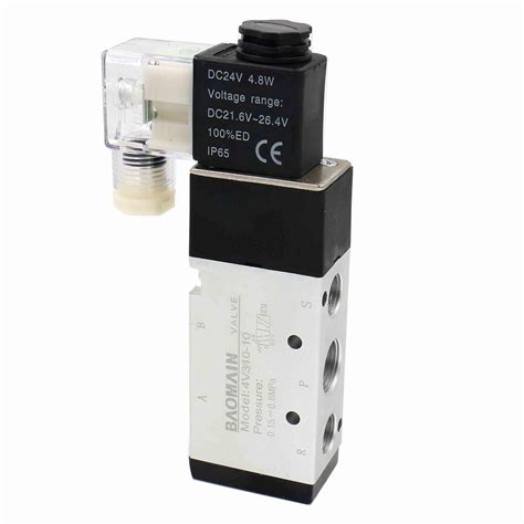 Baomain Pneumatic Solenoid Air Valve V Dc V Way Position