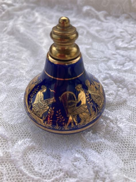 Vintage Greek Perfume Ceramic Bottle Etsy