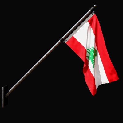 Flag Of Lebanon D Model By Ertan Zorlu