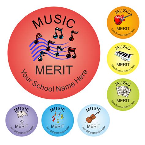 Music Multi Reward Stickers For Teachers