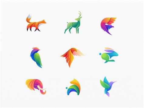 Animal Colorful Logos by Jhon Ivan