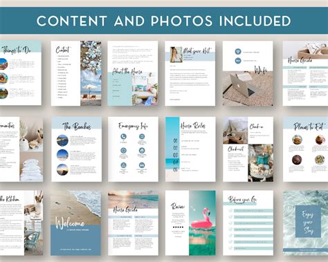 Vacation Rental Welcome Book Template Beach Short Term Rental Etsy